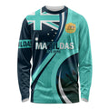 Matildas Soccer Long Sleeve Shirt 2024 Happy Australia Day Kangaroo Aussie Proud - Turquoise