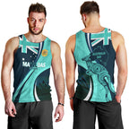 Matildas Soccer Men Tank Top 2024 Happy Australia Day Kangaroo Aussie Proud - Turquoise