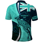 Matildas Soccer Polo Shirt 2024 Happy Australia Day Kangaroo Aussie Proud - Turquoise