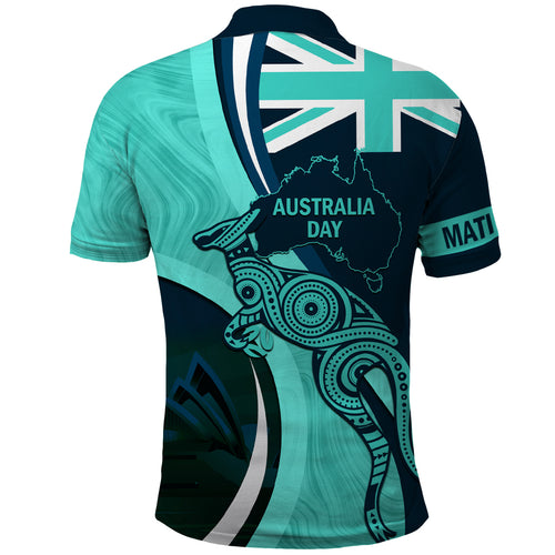 Matildas Soccer Polo Shirt 2024 Happy Australia Day Kangaroo Aussie Proud - Turquoise