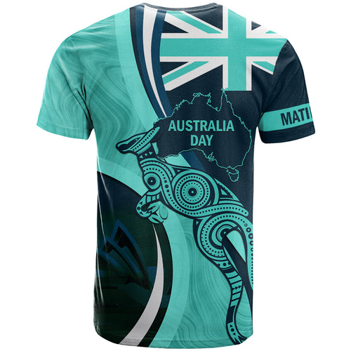Matildas Soccer T Shirt 2024 Happy Australia Day Kangaroo Aussie Proud - Turquoise