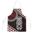 Red Aotearoa Niho Taniwha Apron Maori Mythology Tooth - Taniko Motifs - Aussie Hoodie