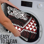 Red Aotearoa Niho Taniwha Bathroom Set Maori Mythology Tooth - Taniko Motifs - Aussie Hoodie