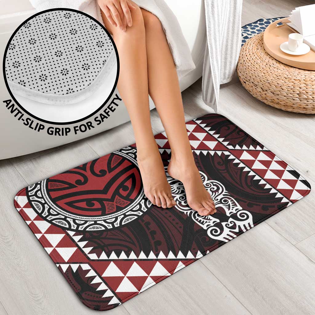 Red Aotearoa Niho Taniwha Bathroom Set Maori Mythology Tooth - Taniko Motifs - Aussie Hoodie