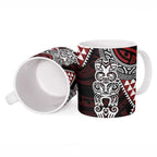 Red Aotearoa Niho Taniwha Ceramic Mug Maori Mythology Tooth - Taniko Motifs - Aussie Hoodie