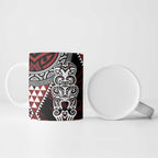 Red Aotearoa Niho Taniwha Ceramic Mug Maori Mythology Tooth - Taniko Motifs - Aussie Hoodie
