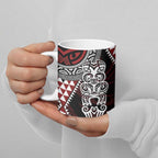 Red Aotearoa Niho Taniwha Ceramic Mug Maori Mythology Tooth - Taniko Motifs - Aussie Hoodie