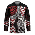 Red Aotearoa Niho Taniwha Hockey Jersey Maori Mythology Tooth - Taniko Motifs - Aussie Hoodie