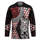 Red Aotearoa Niho Taniwha Hockey Jersey Maori Mythology Tooth - Taniko Motifs - Aussie Hoodie