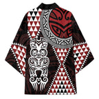 Red Aotearoa Niho Taniwha Kimono Maori Mythology Tooth - Taniko Motifs - Aussie Hoodie