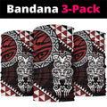 Red Aotearoa Niho Taniwha Neck Gaiter Maori Mythology Tooth - Taniko Motifs - Aussie Hoodie