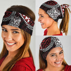 Red Aotearoa Niho Taniwha Neck Gaiter Maori Mythology Tooth - Taniko Motifs - Aussie Hoodie
