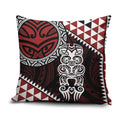 Red Aotearoa Niho Taniwha Pillow Cover Maori Mythology Tooth - Taniko Motifs - Aussie Hoodie