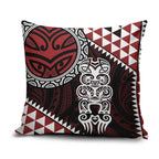 Red Aotearoa Niho Taniwha Pillow Cover Maori Mythology Tooth - Taniko Motifs - Aussie Hoodie