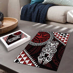 Red Aotearoa Niho Taniwha Puzzle Maori Mythology Tooth - Taniko Motifs - Aussie Hoodie