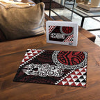 Red Aotearoa Niho Taniwha Puzzle Maori Mythology Tooth - Taniko Motifs - Aussie Hoodie