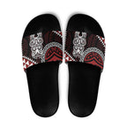 Red Aotearoa Niho Taniwha Slide Sandals Maori Mythology Tooth - Taniko Motifs - Aussie Hoodie