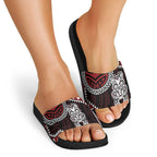 Red Aotearoa Niho Taniwha Slide Sandals Maori Mythology Tooth - Taniko Motifs - Aussie Hoodie