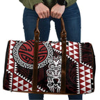 Red Aotearoa Niho Taniwha Travel Bag Maori Mythology Tooth - Taniko Motifs - Aussie Hoodie