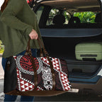 Red Aotearoa Niho Taniwha Travel Bag Maori Mythology Tooth - Taniko Motifs - Aussie Hoodie