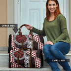 Red Aotearoa Niho Taniwha Travel Bag Maori Mythology Tooth - Taniko Motifs - Aussie Hoodie