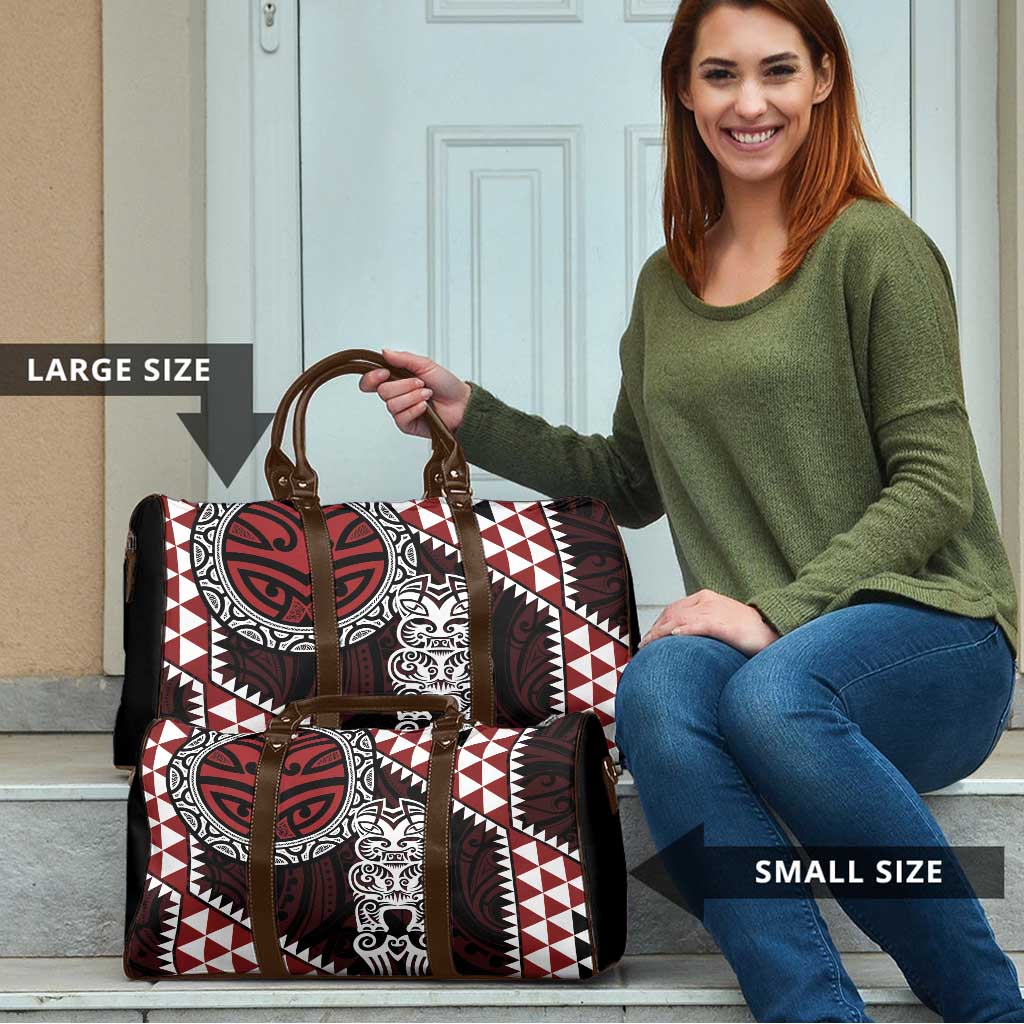Red Aotearoa Niho Taniwha Travel Bag Maori Mythology Tooth - Taniko Motifs - Aussie Hoodie