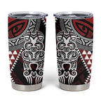 Red Aotearoa Niho Taniwha Tumbler Cup Maori Mythology Tooth - Taniko Motifs