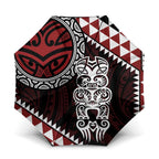 Red Aotearoa Niho Taniwha Umbrella Maori Mythology Tooth - Taniko Motifs - Aussie Hoodie