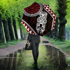 Red Aotearoa Niho Taniwha Umbrella Maori Mythology Tooth - Taniko Motifs - Aussie Hoodie