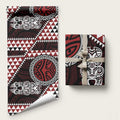 Red Aotearoa Niho Taniwha Wrapping Paper Maori Mythology Tooth - Taniko Motifs - Aussie Hoodie