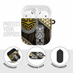 Yellow Aotearoa Niho Taniwha AirPods Case Maori Mythology Tooth - Taniko Motifs - Aussie Hoodie