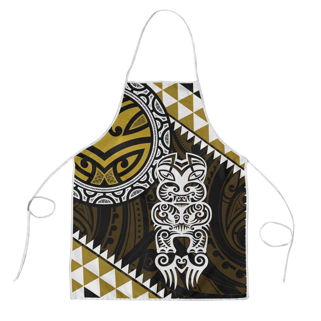 Yellow Aotearoa Niho Taniwha Apron Maori Mythology Tooth - Taniko Motifs - Aussie Hoodie