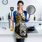 Yellow Aotearoa Niho Taniwha Apron Maori Mythology Tooth - Taniko Motifs - Aussie Hoodie