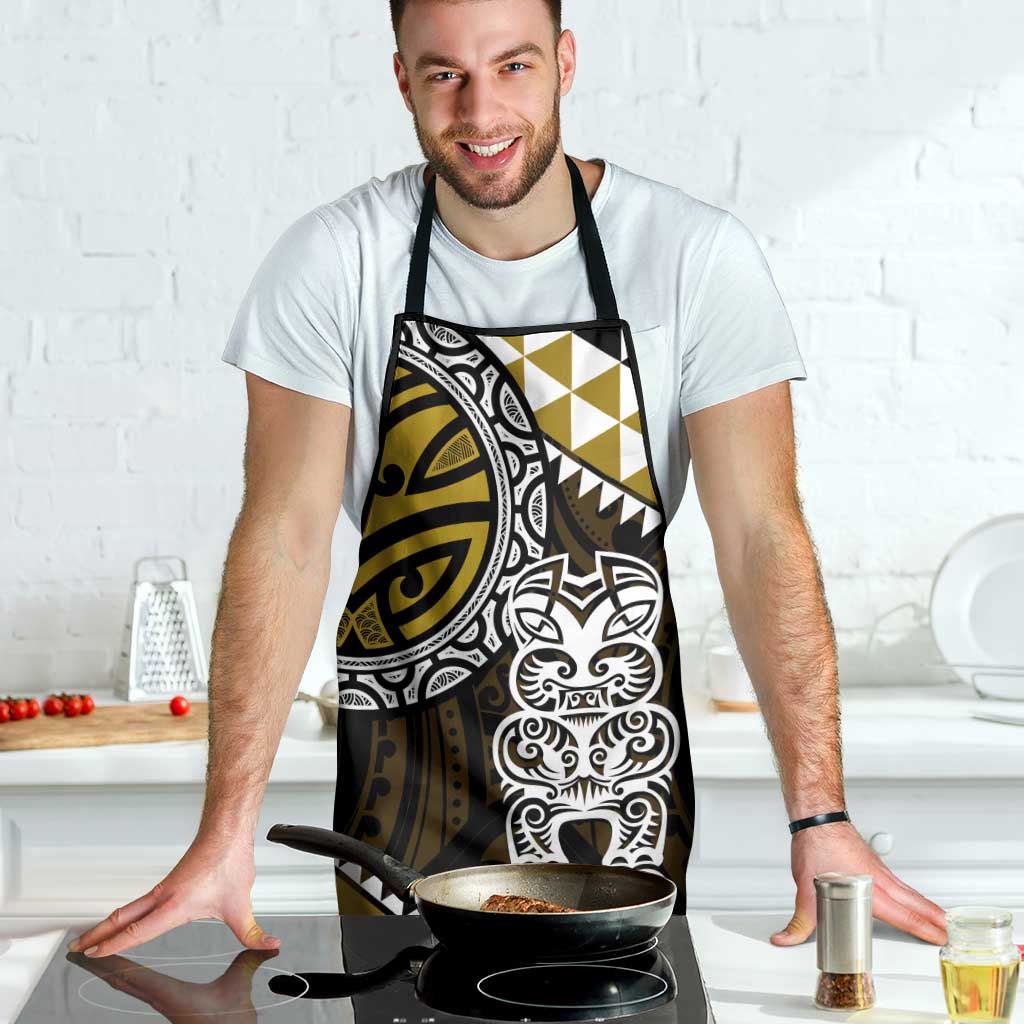 Yellow Aotearoa Niho Taniwha Apron Maori Mythology Tooth - Taniko Motifs - Aussie Hoodie