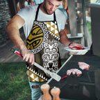 Yellow Aotearoa Niho Taniwha Apron Maori Mythology Tooth - Taniko Motifs - Aussie Hoodie