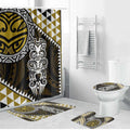 Yellow Aotearoa Niho Taniwha Bathroom Set Maori Mythology Tooth - Taniko Motifs - Aussie Hoodie