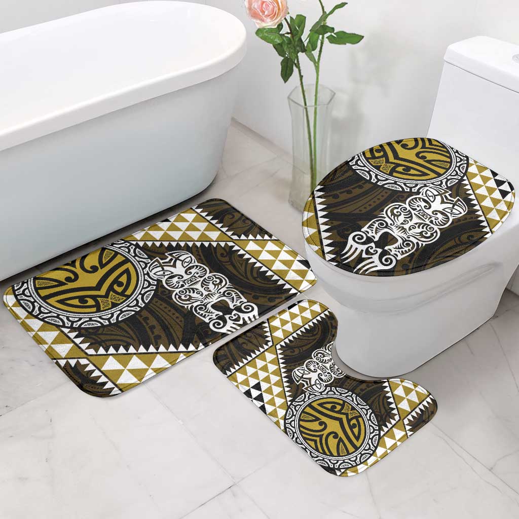Yellow Aotearoa Niho Taniwha Bathroom Set Maori Mythology Tooth - Taniko Motifs - Aussie Hoodie