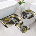 Yellow Aotearoa Niho Taniwha Bathroom Set Maori Mythology Tooth - Taniko Motifs - Aussie Hoodie