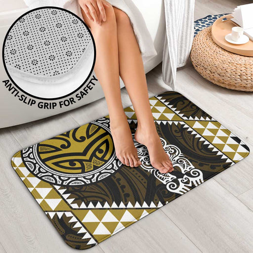 Yellow Aotearoa Niho Taniwha Bathroom Set Maori Mythology Tooth - Taniko Motifs - Aussie Hoodie