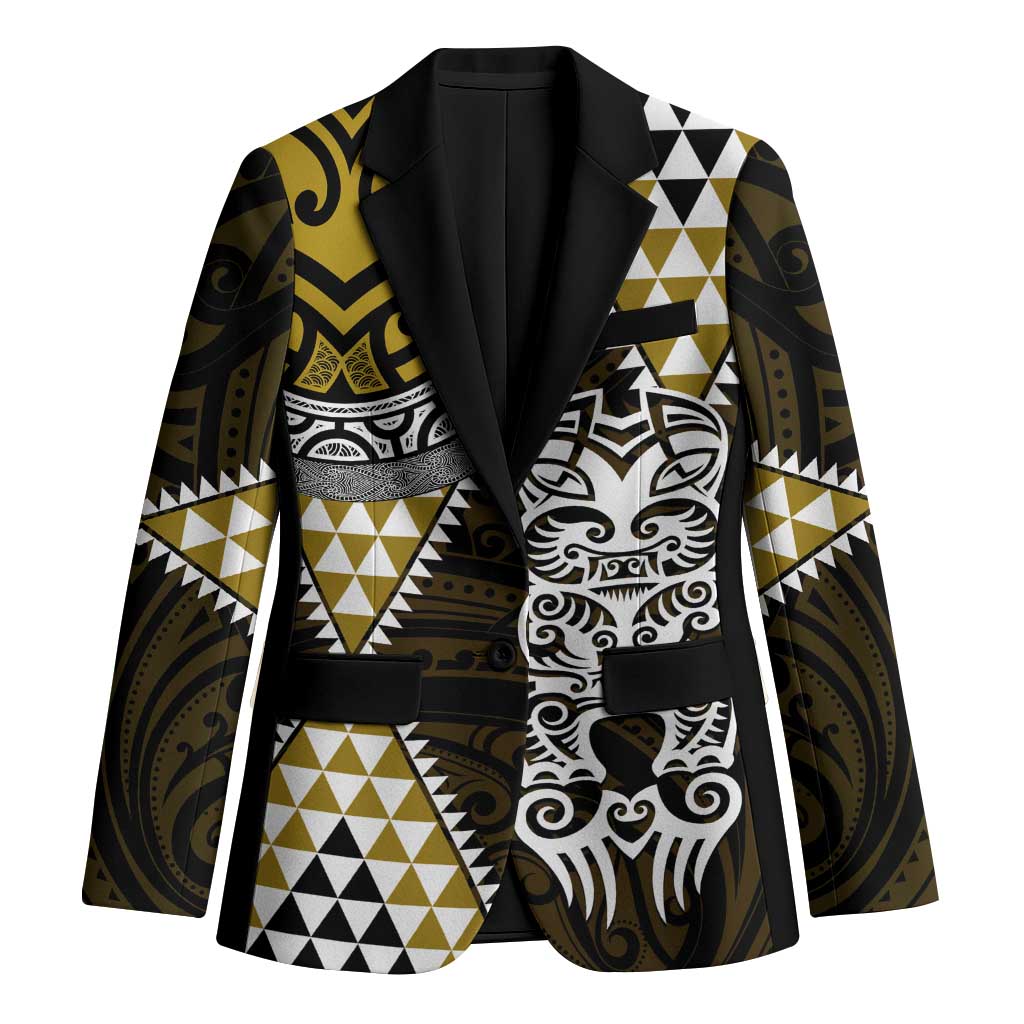 Yellow Aotearoa Niho Taniwha Blazer Maori Mythology Tooth - Taniko Motifs - Aussie Hoodie