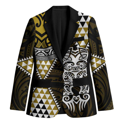Yellow Aotearoa Niho Taniwha Blazer Maori Mythology Tooth - Taniko Motifs - Aussie Hoodie