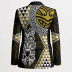Yellow Aotearoa Niho Taniwha Blazer Maori Mythology Tooth - Taniko Motifs - Aussie Hoodie