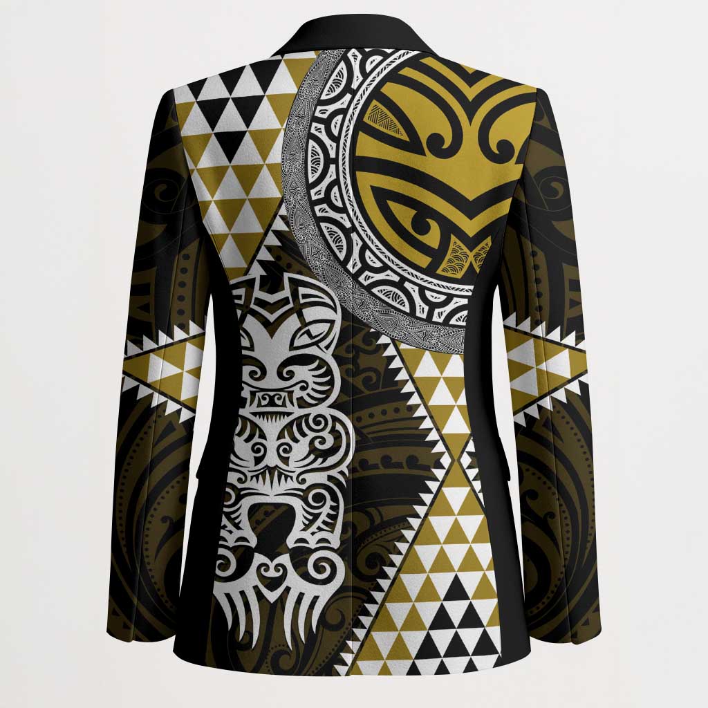Yellow Aotearoa Niho Taniwha Blazer Maori Mythology Tooth - Taniko Motifs - Aussie Hoodie