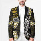 Yellow Aotearoa Niho Taniwha Blazer Maori Mythology Tooth - Taniko Motifs - Aussie Hoodie