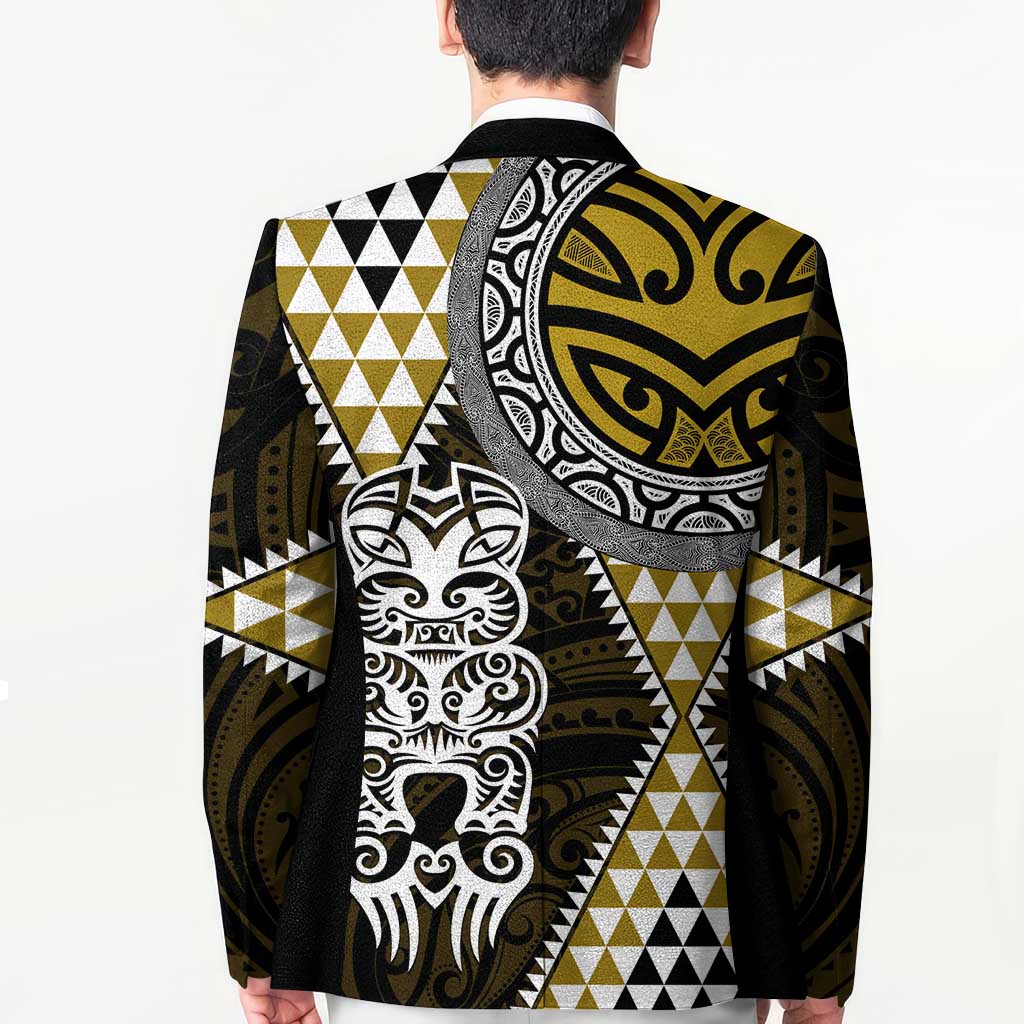 Yellow Aotearoa Niho Taniwha Blazer Maori Mythology Tooth - Taniko Motifs - Aussie Hoodie