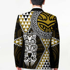 Yellow Aotearoa Niho Taniwha Blazer Maori Mythology Tooth - Taniko Motifs - Aussie Hoodie