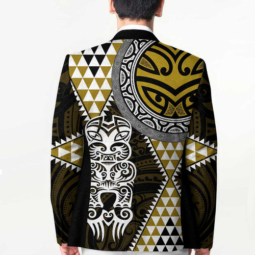 Yellow Aotearoa Niho Taniwha Blazer Maori Mythology Tooth - Taniko Motifs - Aussie Hoodie