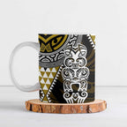Yellow Aotearoa Niho Taniwha Ceramic Mug Maori Mythology Tooth - Taniko Motifs - Aussie Hoodie