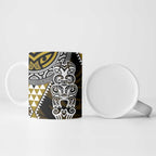 Yellow Aotearoa Niho Taniwha Ceramic Mug Maori Mythology Tooth - Taniko Motifs - Aussie Hoodie