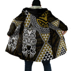Yellow Aotearoa Niho Taniwha Cloak Maori Mythology Tooth - Taniko Motifs - Aussie Hoodie